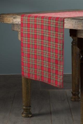 Specialty Holiday Plaid table runner